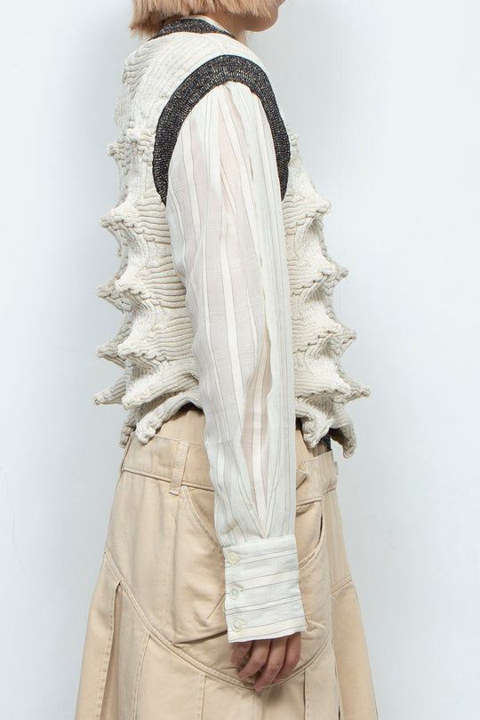 shell vest ivory