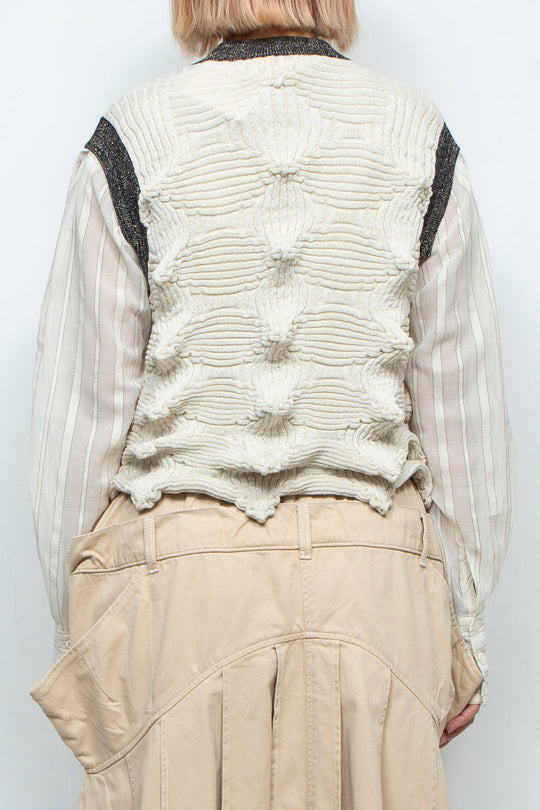 shell vest ivory