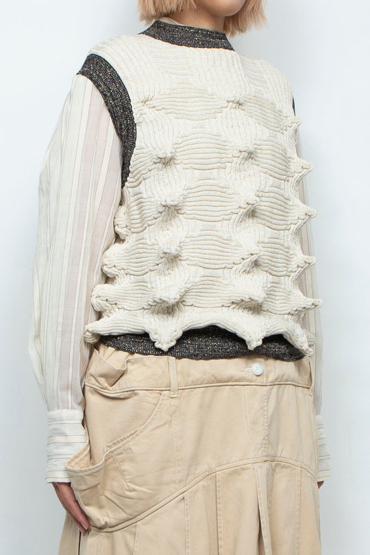 shell vest ivory