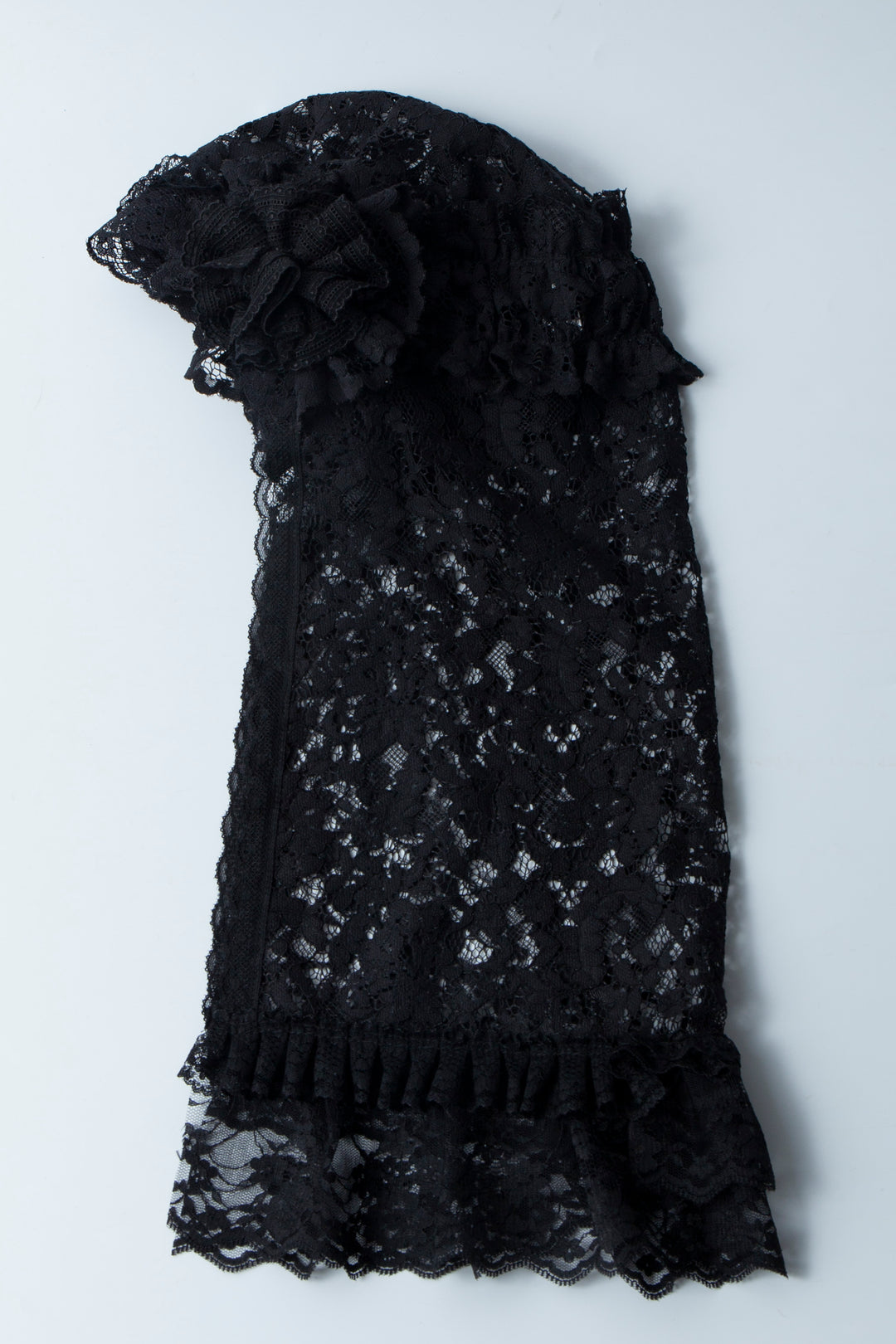 Lace mix hat BLACK