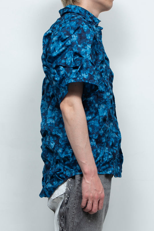 Stitch half sleeve Shirt Navy