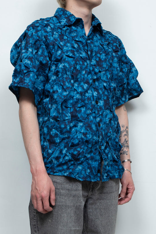 Stitch half sleeve Shirt Navy