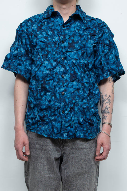 Stitch half sleeve Shirt Navy