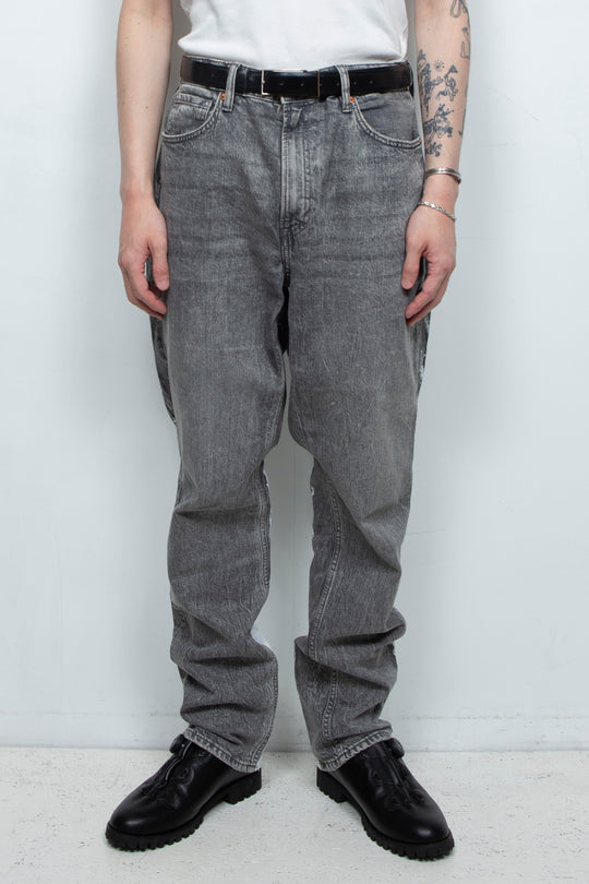 Paint snow white denim pants