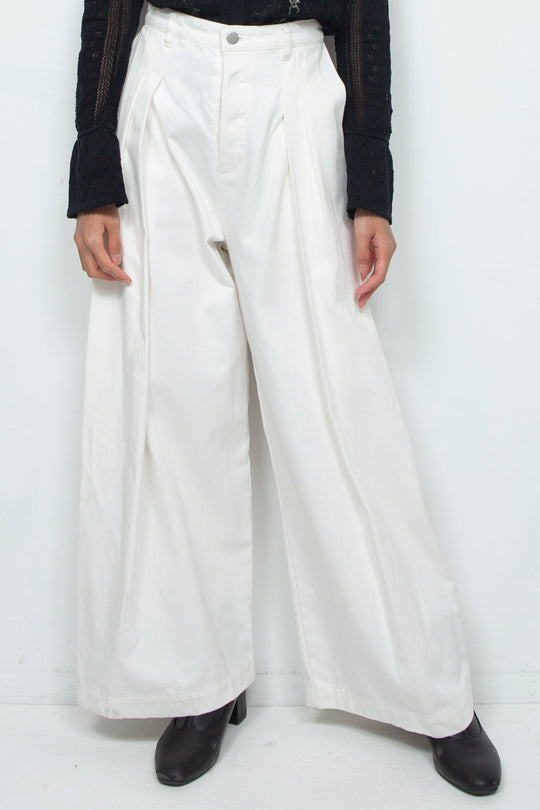 Mermaid waist jeans White