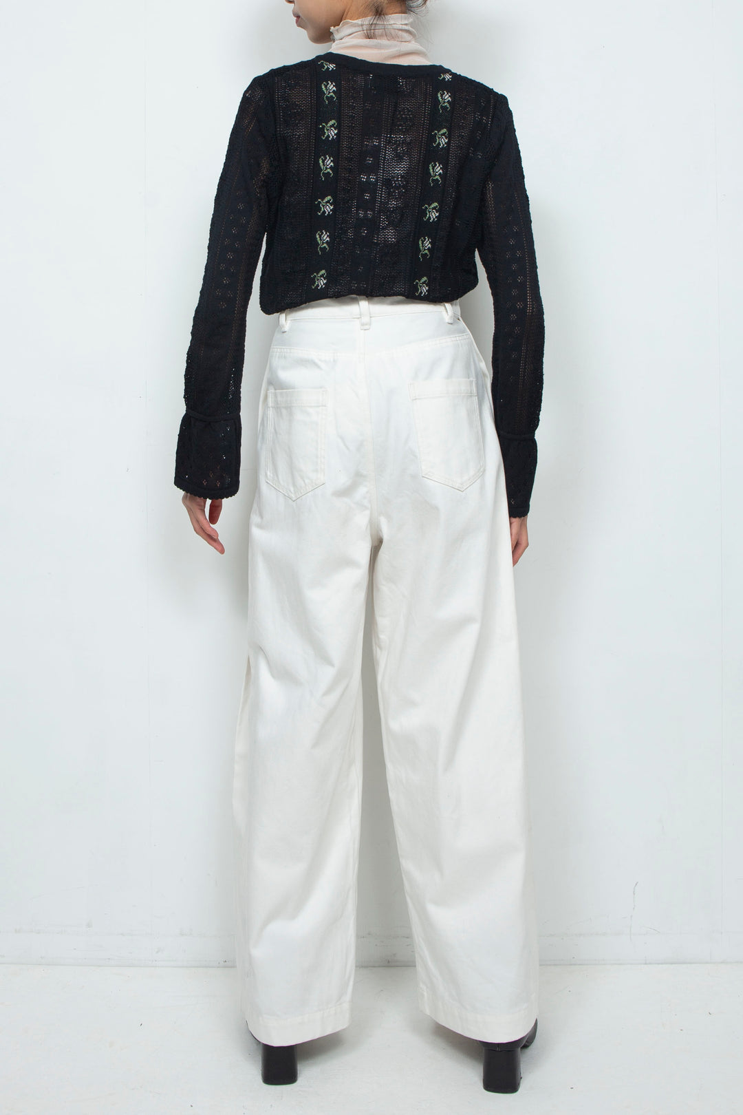 Mermaid waist jeans White
