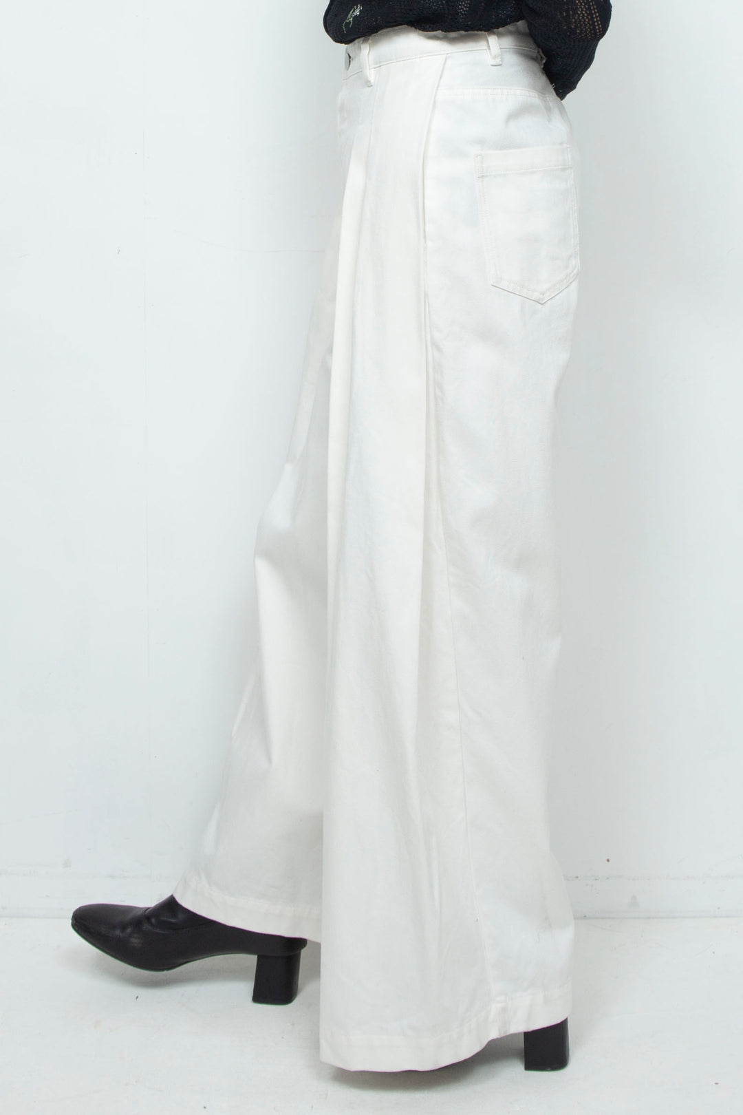 Mermaid waist jeans White