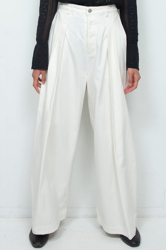 Mermaid waist jeans White