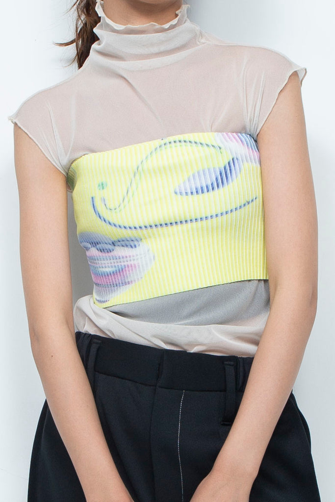 グラフィックチューブトップ Yellow / BALMUNG（バルムング）通販 店舗