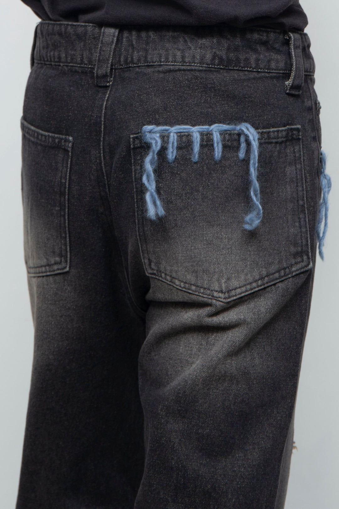 TΣist Hand Stitch Denim Flare Pants / Black