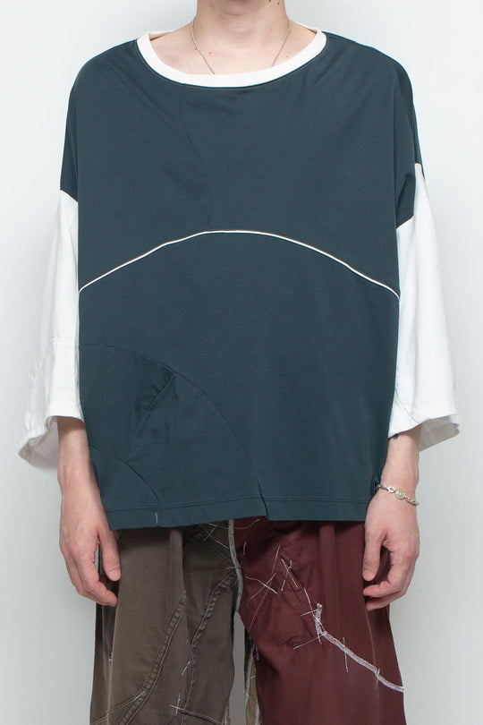 H/S Cut and Sewn Green and White