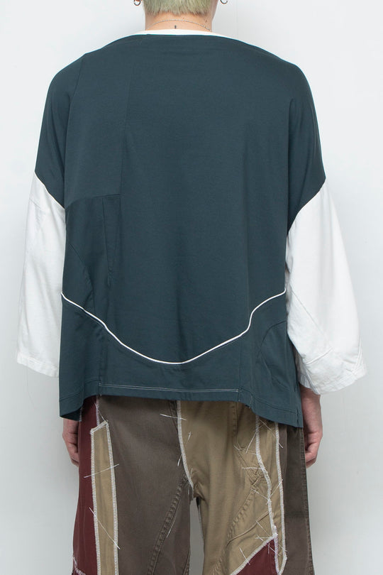 H/S Cut and Sewn Green and White
