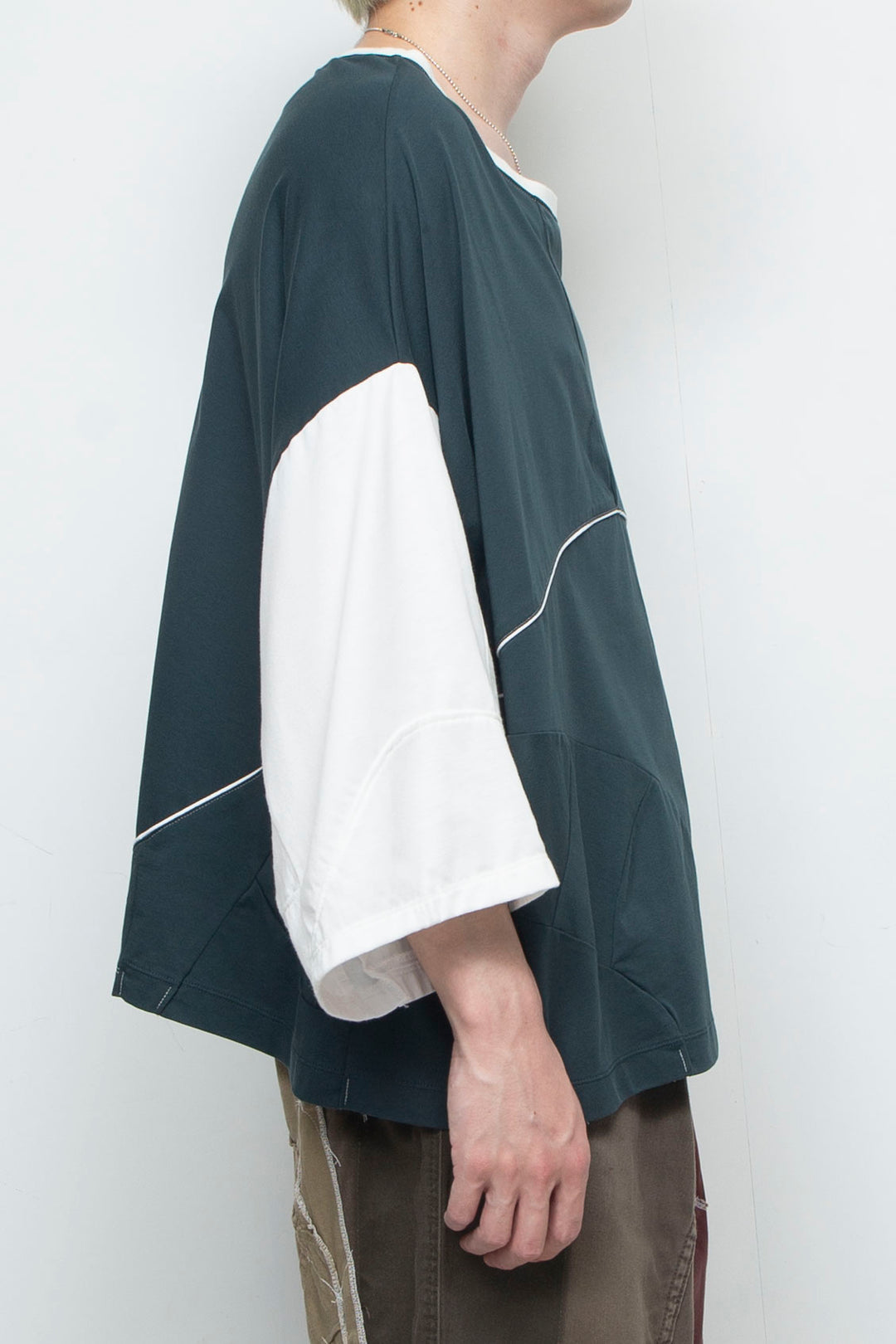 H/S Cut and Sewn Green and White