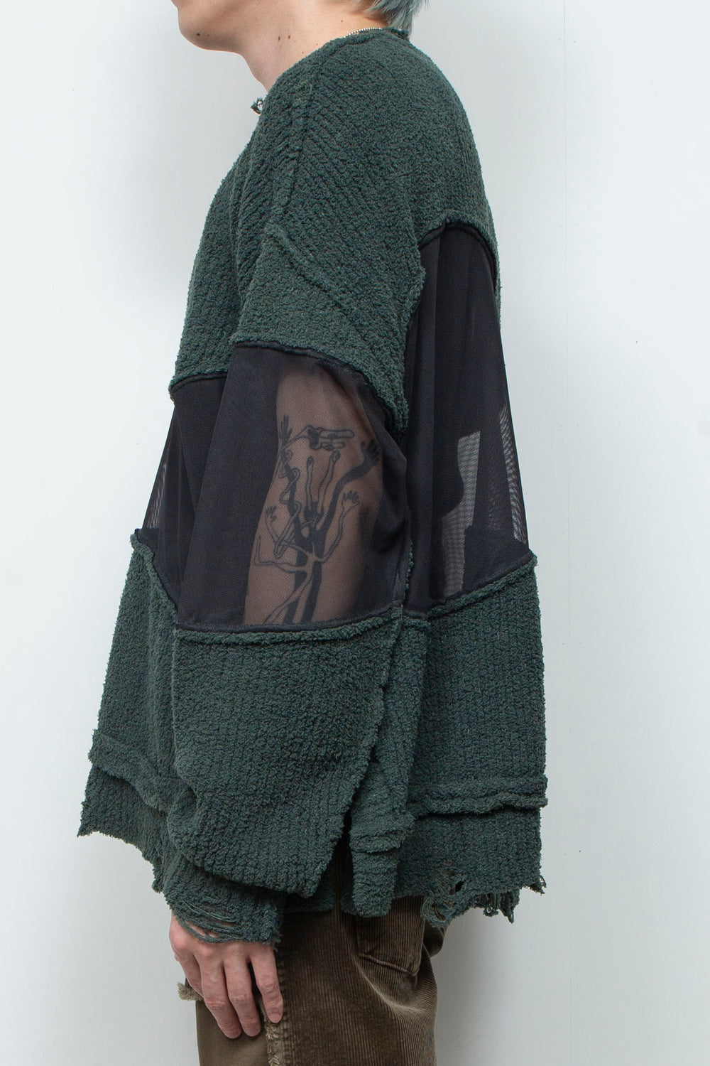 Docking Reverse Crushed Sweater BILLIARD GREEN