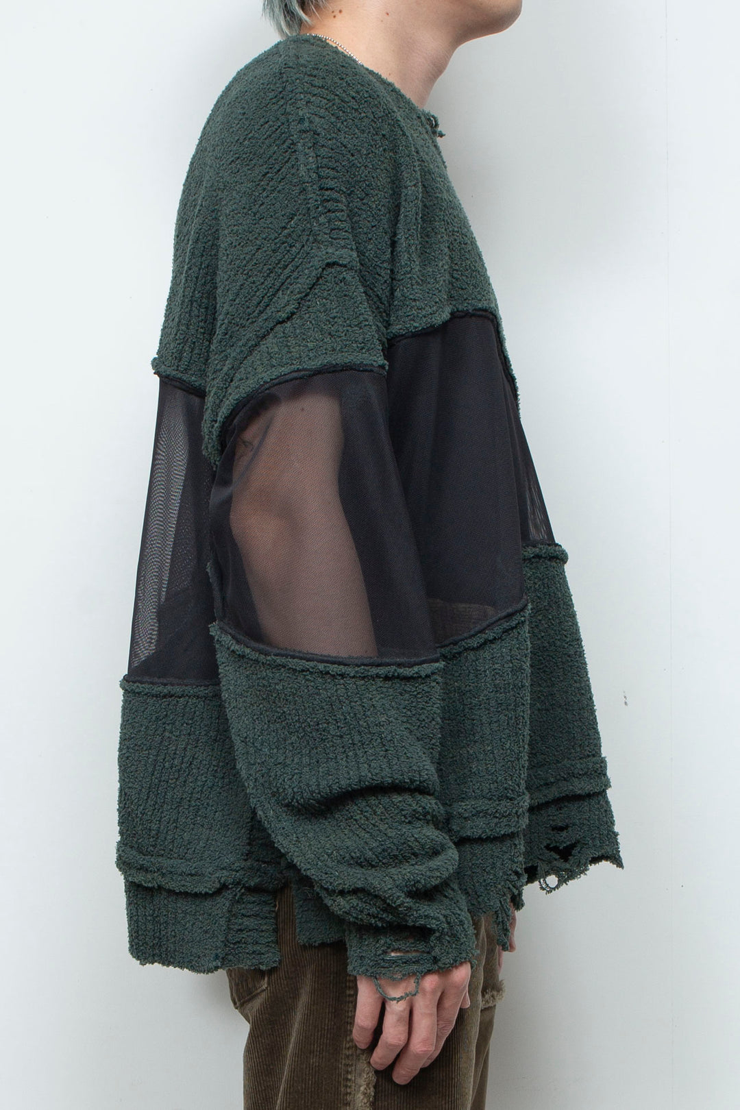 Docking Reverse Crushed Sweater BILLIARD GREEN