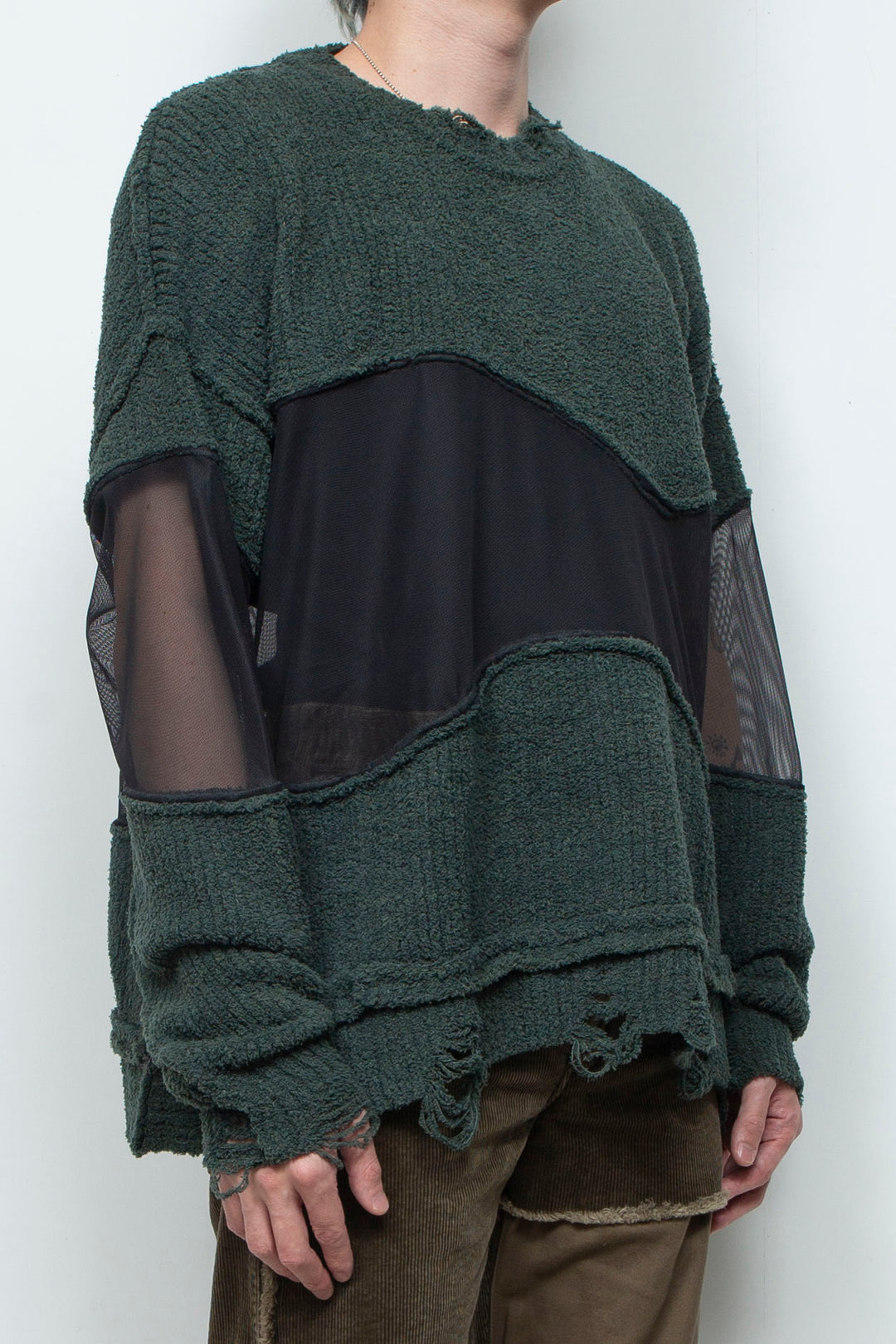 Docking Reverse Crushed Sweater BILLIARD GREEN