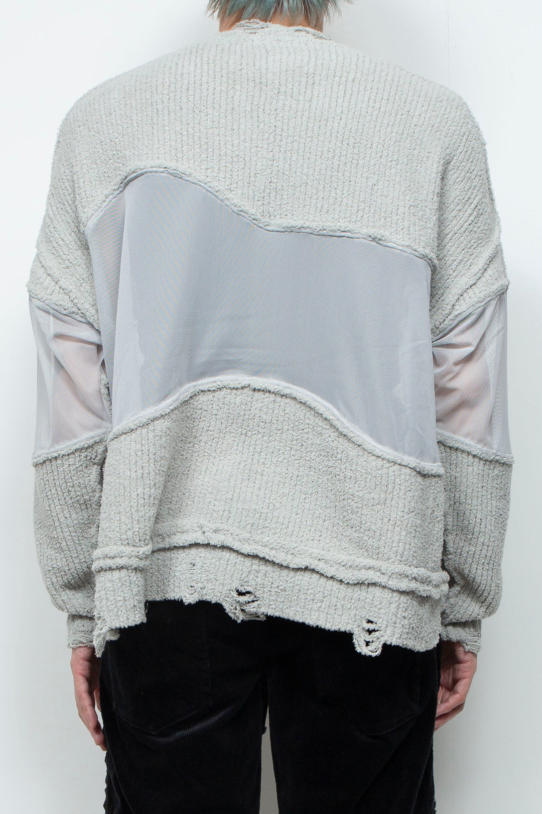Docking Reverse Crushed Sweater LIGHT GRAY