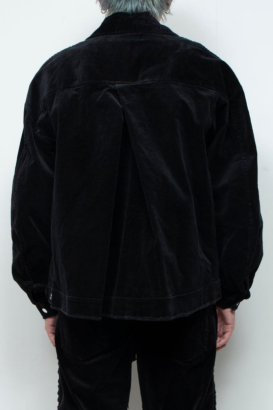 Velour Jersey Sleeve Easy Shirt BLACK