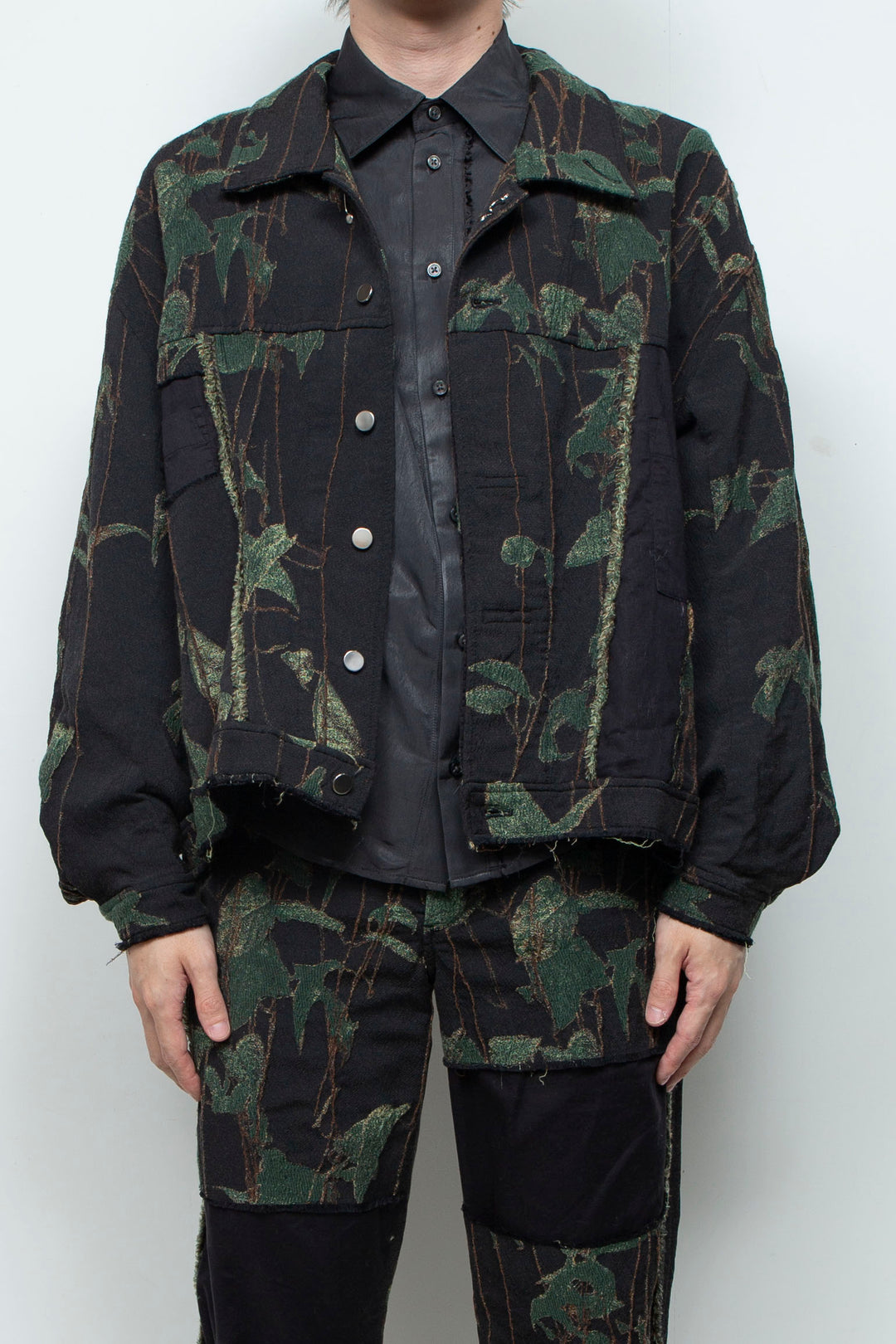 Reconstructed carpenter jacket (jacquard) IVY