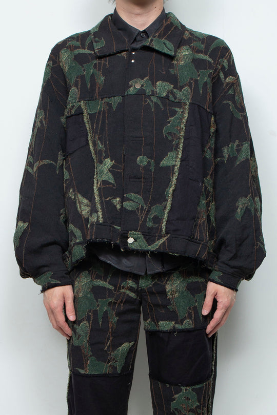 Reconstructed carpenter jacket (jacquard) IVY
