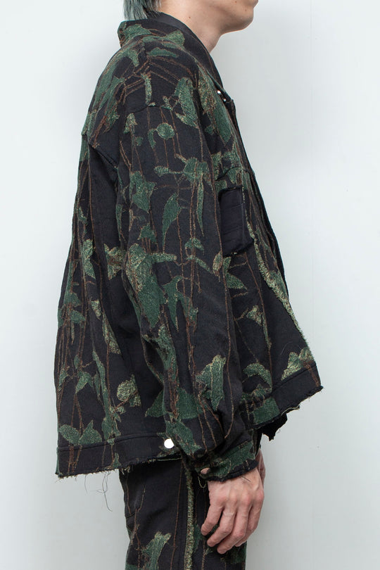 Reconstructed carpenter jacket (jacquard) IVY