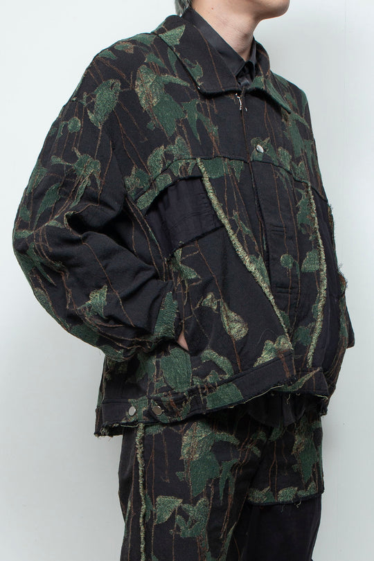 Reconstructed carpenter jacket (jacquard) IVY