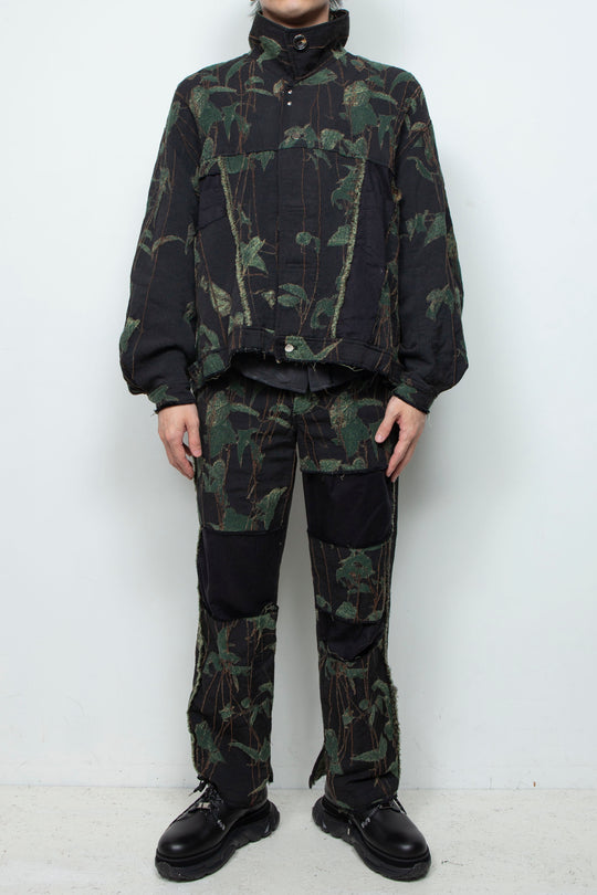 Reconstructed carpenter jacket (jacquard) IVY