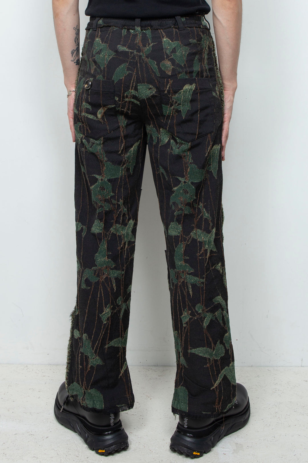 Reconstructed 5-pocket pants (jacquard) IVY
