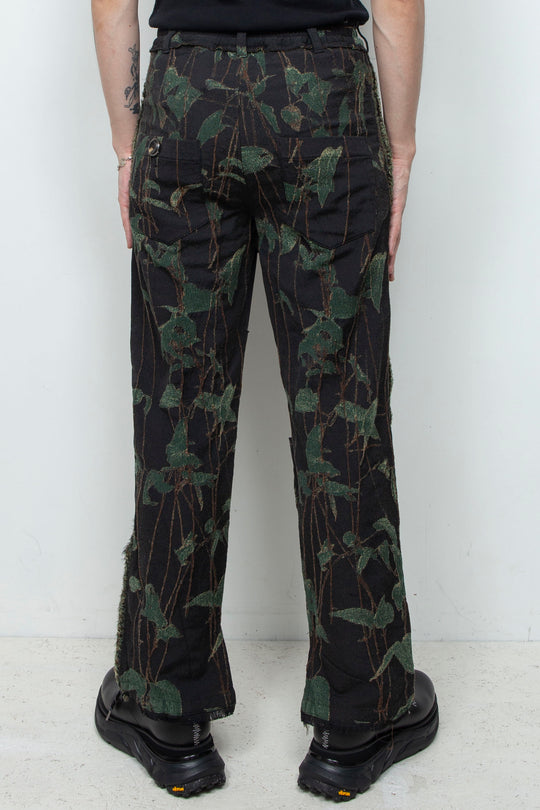 Reconstructed 5-pocket pants (jacquard) IVY