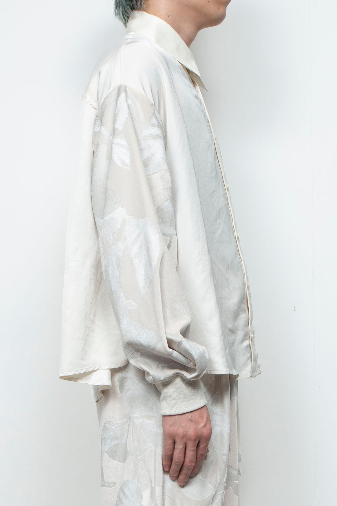 Velour Jersey Sleeve Easy Shirt OFFWHITE × OFFWHITE
