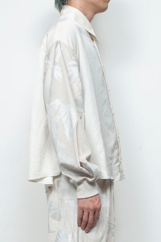 Velour Jersey Sleeve Easy Shirt OFFWHITE × OFFWHITE