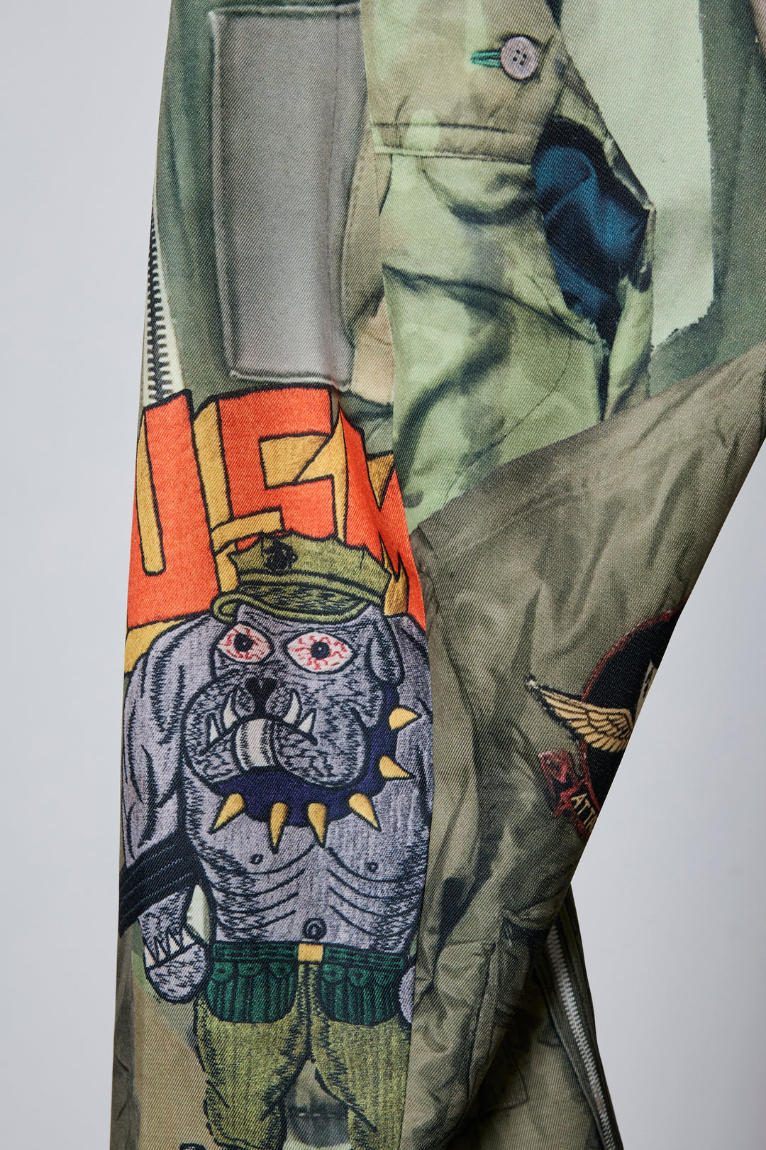 3D CUT TROUSERS TROMPE L'OEIL JUV KHAKI