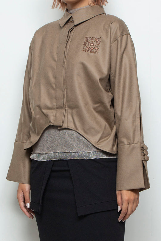 Square Garden Shirt CAMEL