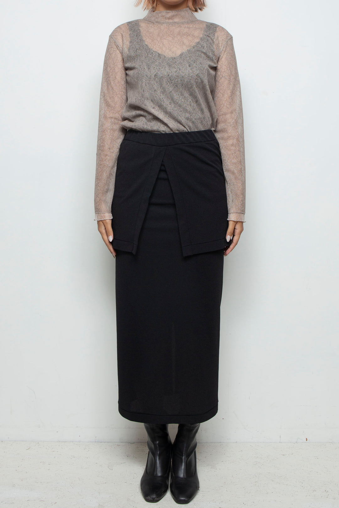 Soft Frame Skirt BLACK