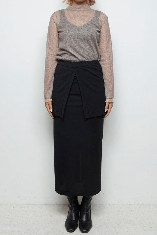 Soft Frame Skirt BLACK
