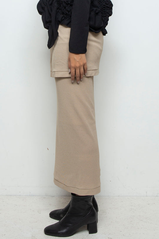 Soft Frame Skirt BEIGE