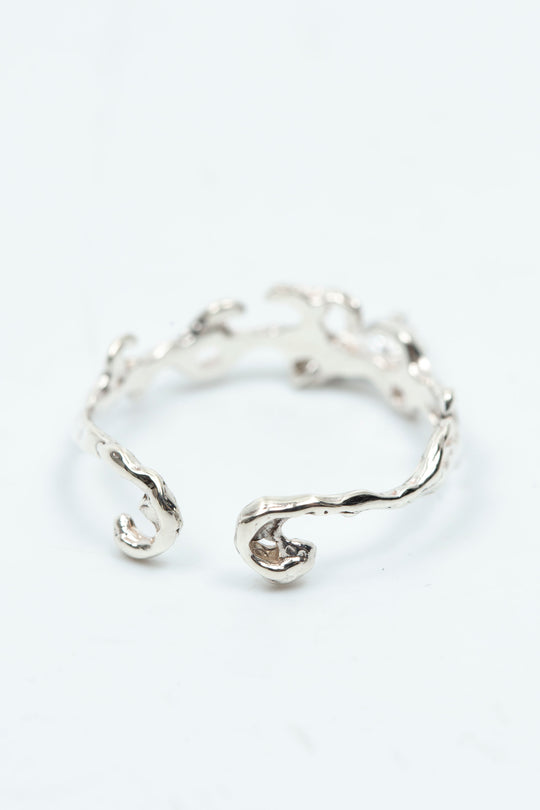 Teardrop Rococo Ring Silver