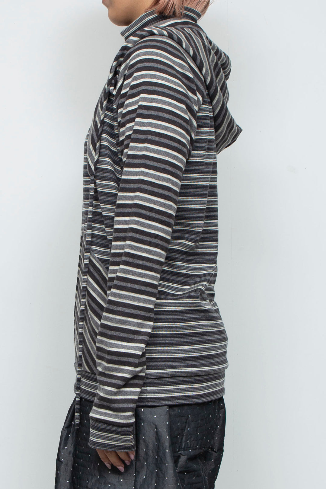 Ancilla Tight Hoodie (Static Greyscale)