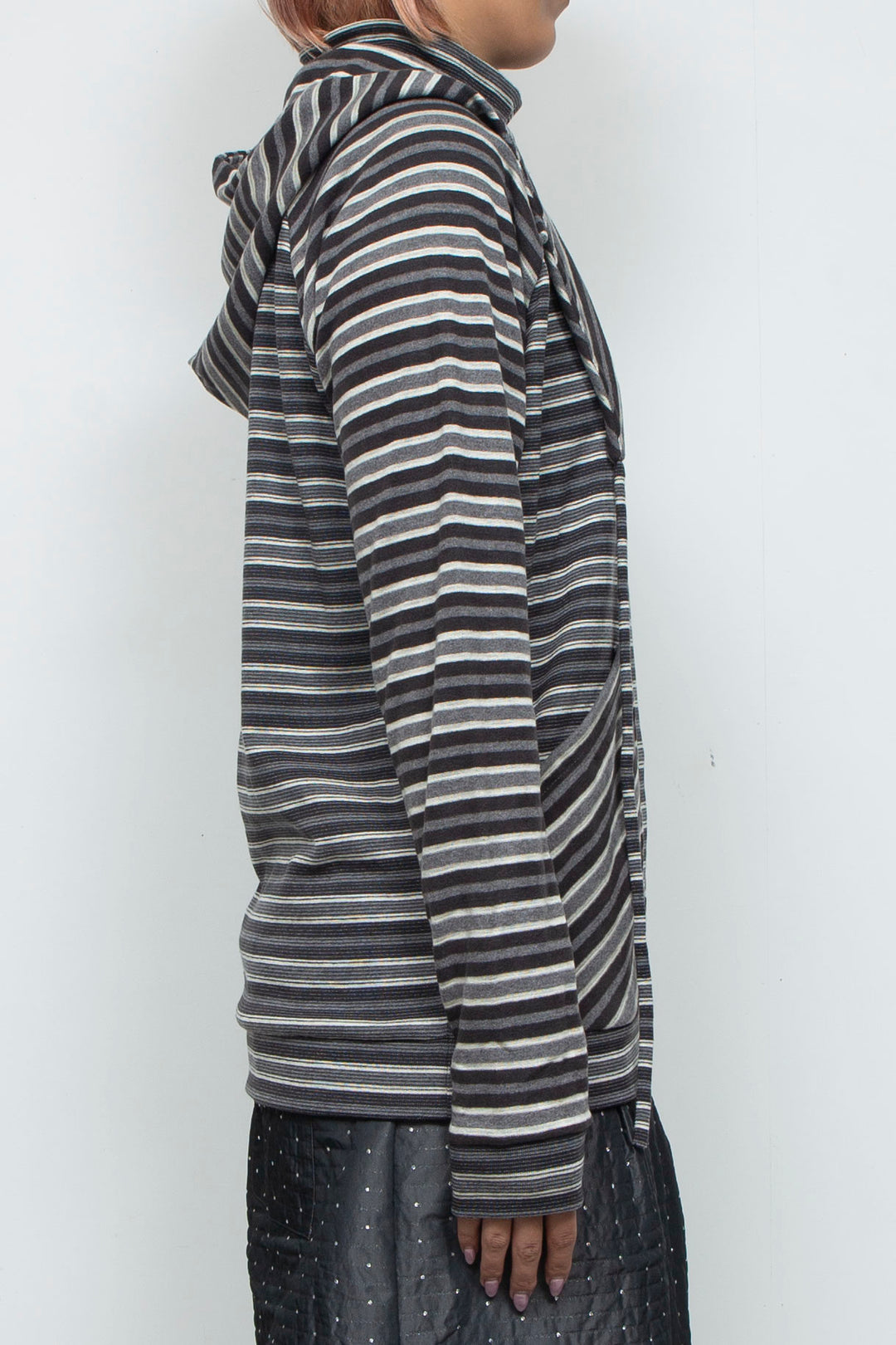 Ancilla Tight Hoodie (Static Greyscale)