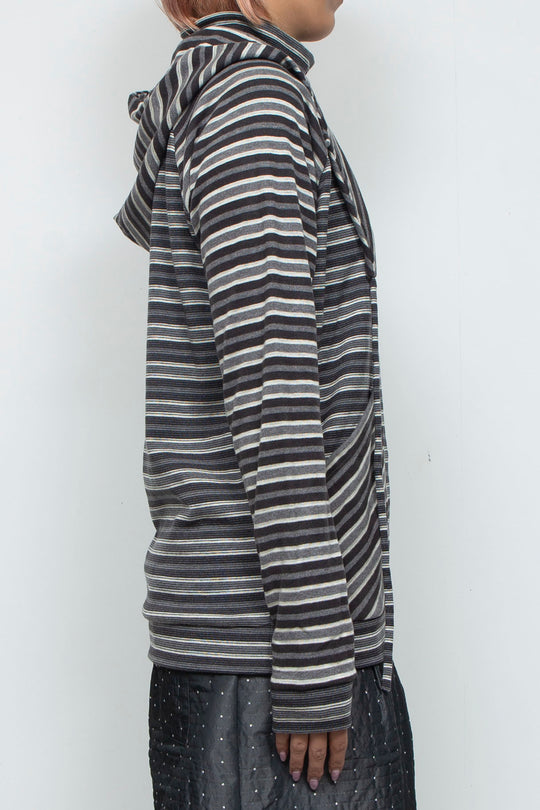 Ancilla Tight Hoodie (Static Greyscale)