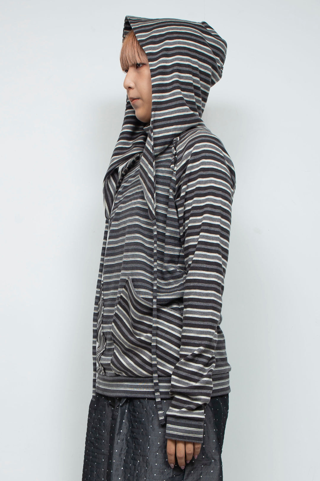 Ancilla Tight Hoodie (Static Greyscale)