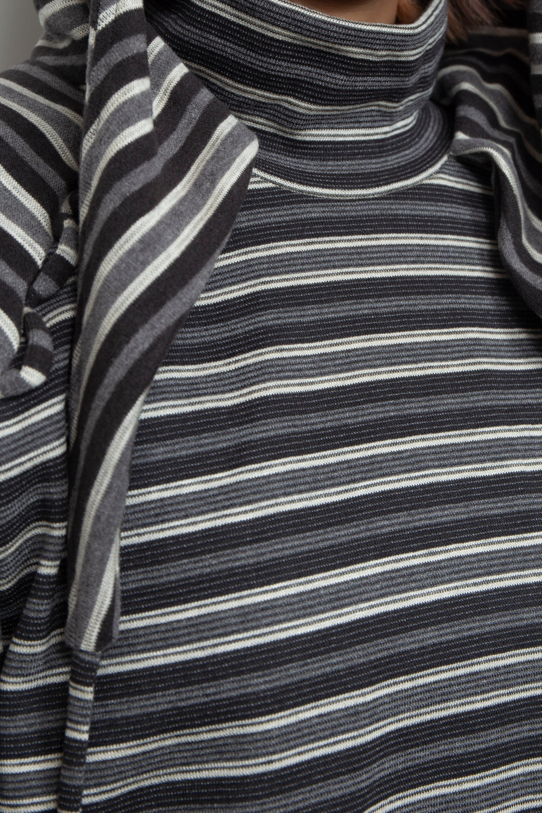 Ancilla Tight Hoodie (Static Greyscale)