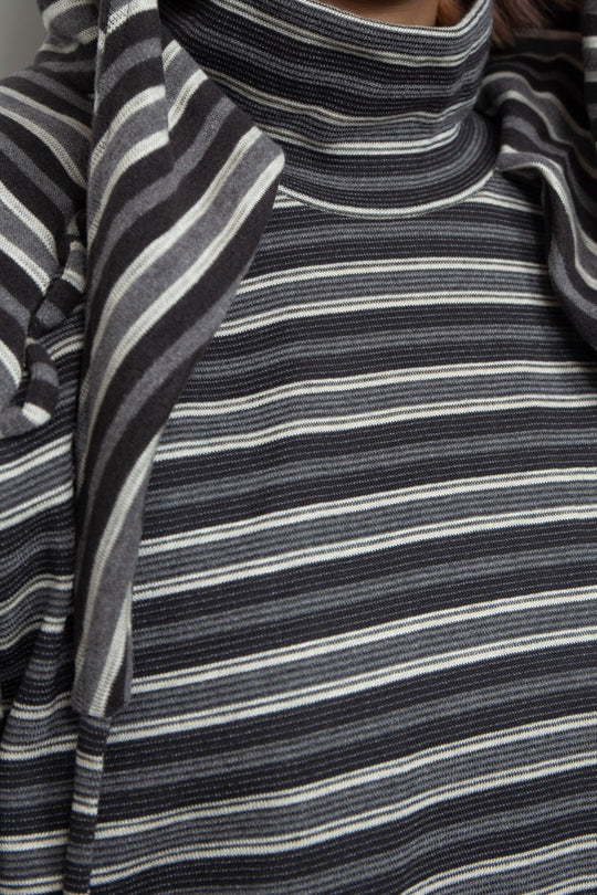 Ancilla Tight Hoodie (Static Greyscale)