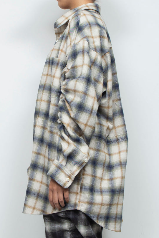 Mimic Shirred Shirt Natural