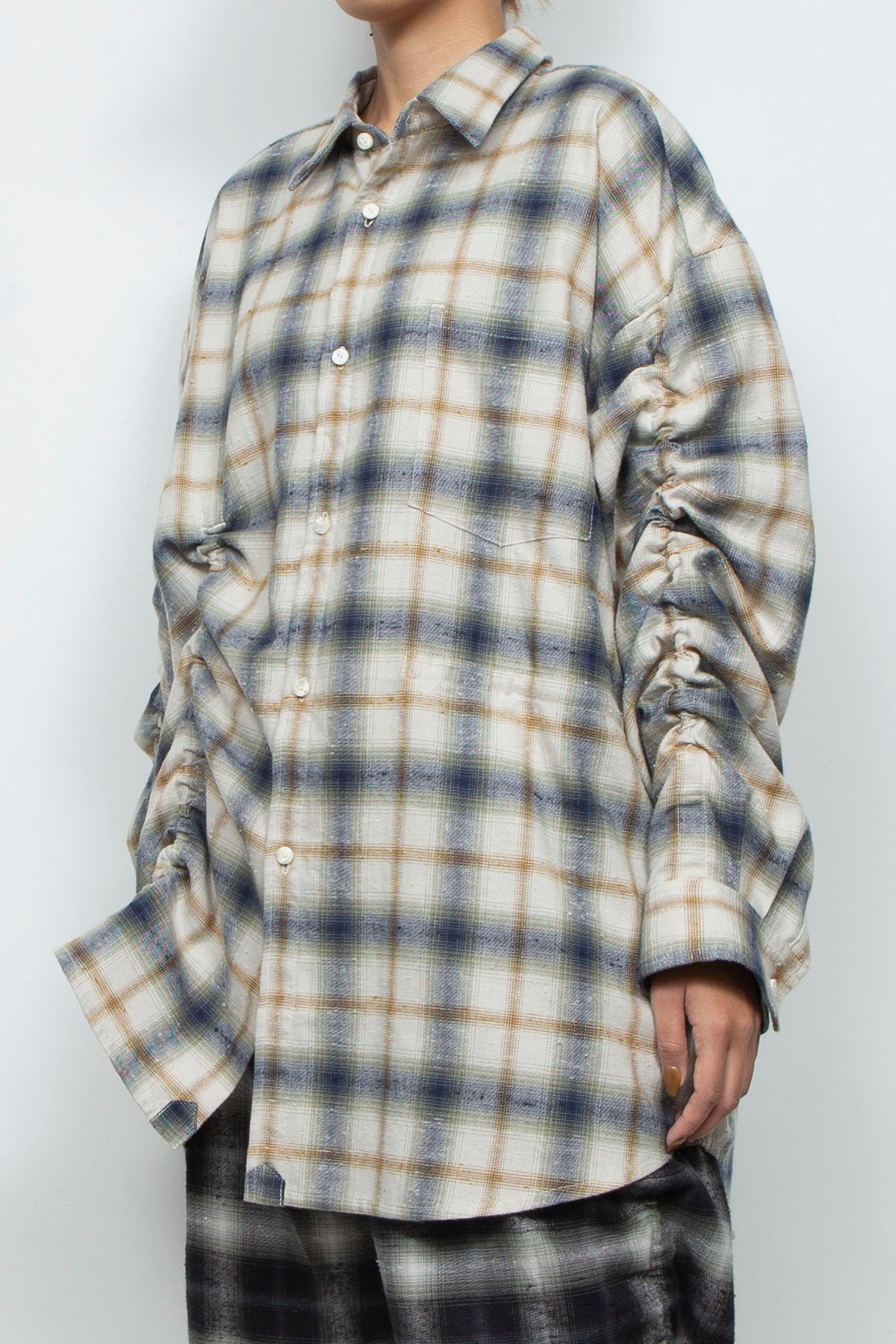 Mimic Shirred Shirt Natural