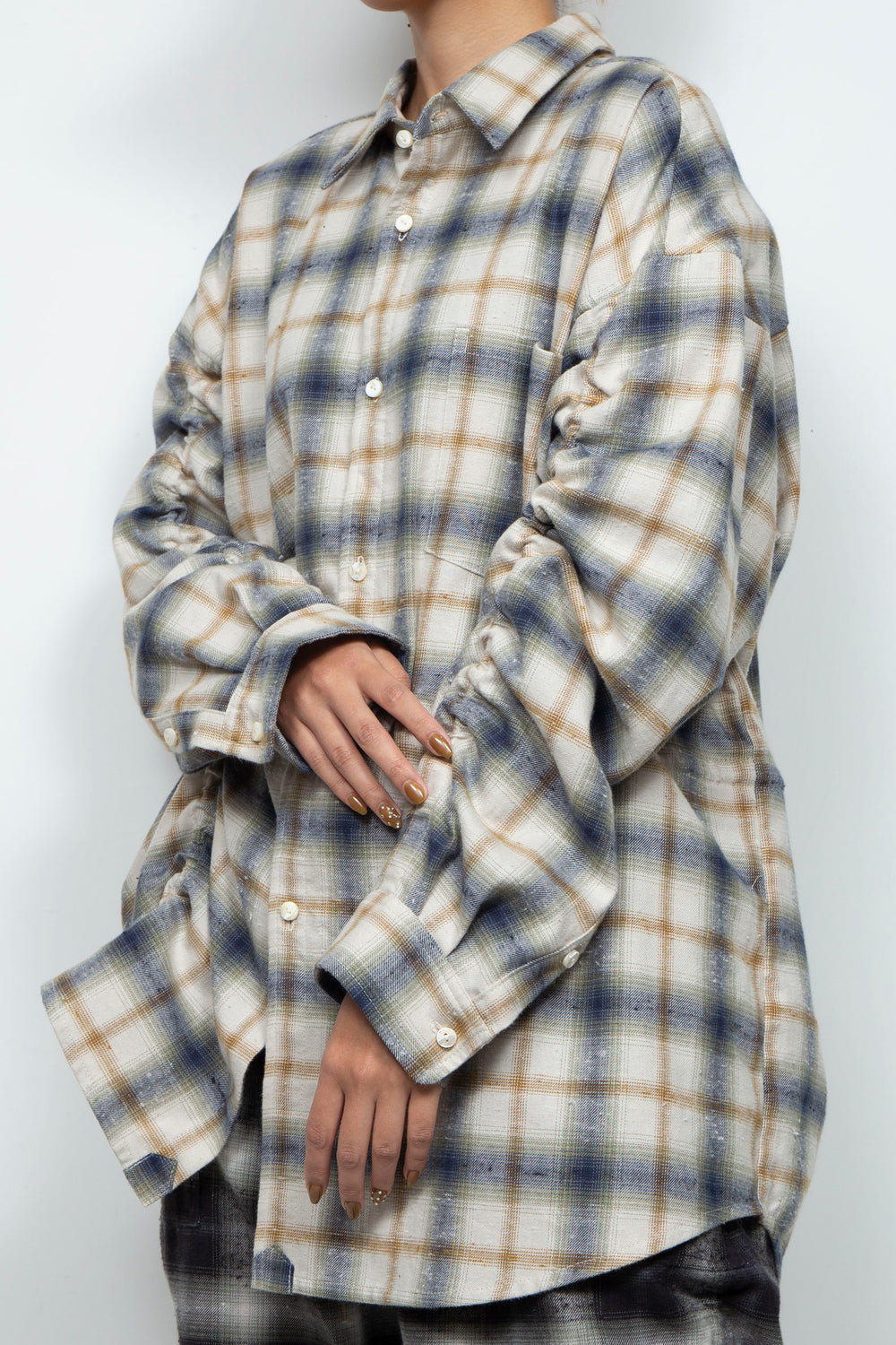 Mimic Shirred Shirt Natural