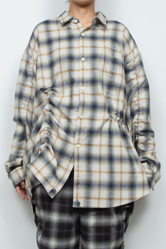 Mimic Shirred Shirt Natural