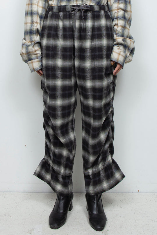 Mimic Shirred Pants Black