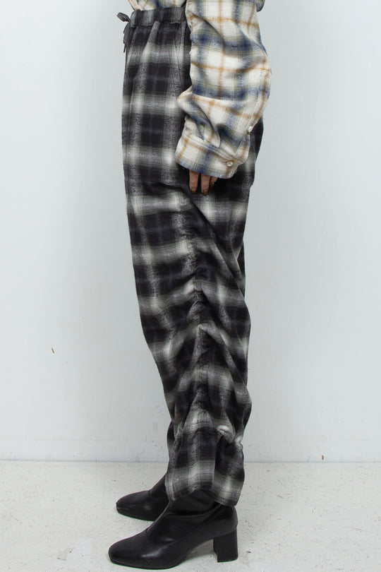 Mimic Shirred Pants Black