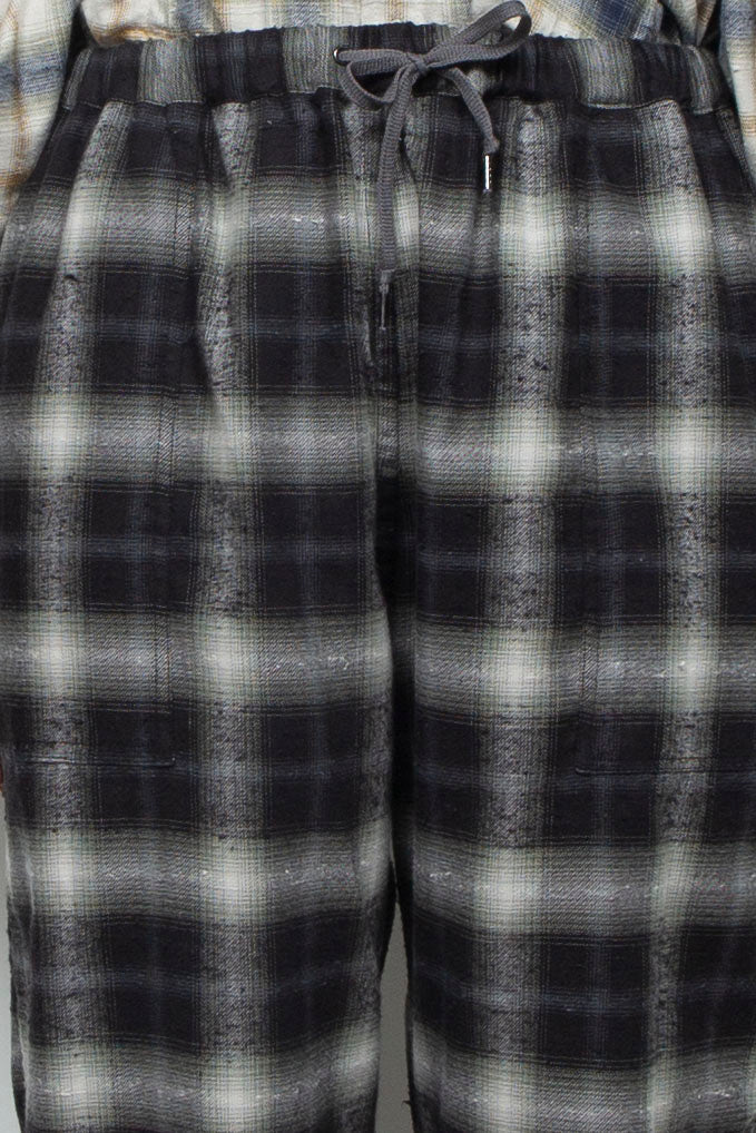 Mimic Shirred Pants Black